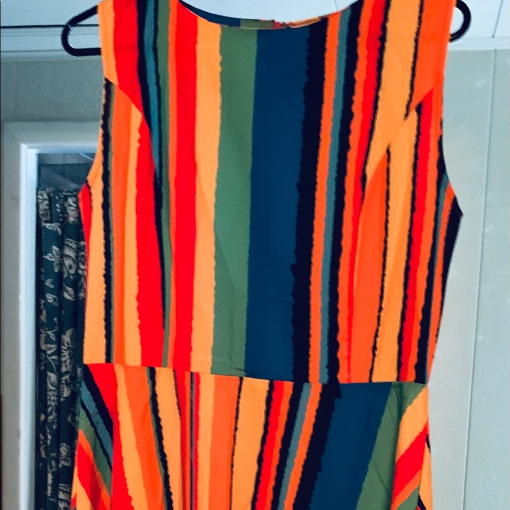 Multi colored knee length dress